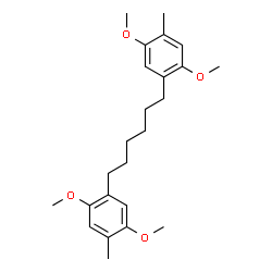ChemSpider 2D Image | 1,6-di(2,5-dimethoxy-4-methylphenyl)hexane | C24H34O4