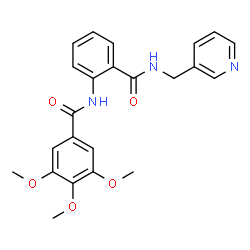 ChemSpider 2D Image | 3,4,5-Trimethoxy-N-{2-[(3-pyridinylmethyl)carbamoyl]phenyl}benzamide | C23H23N3O5