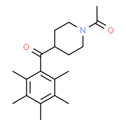 ChemSpider 2D Image | 1-[4-(Pentamethylbenzoyl)-1-piperidinyl]ethanone | C19H27NO2