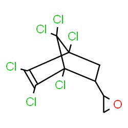 ChemSpider 2D Image | 2-(1,4,5,6,7,7-Hexachlorobicyclo[2.2.1]hept-5-en-2-yl)oxirane | C9H6Cl6O