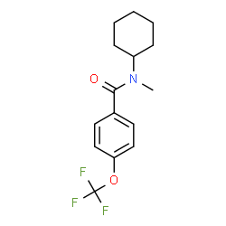 ChemSpider 2D Image | N-Cyclohexyl-N-methyl-4-(trifluoromethoxy)benzamide | C15H18F3NO2