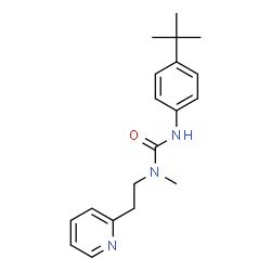 ChemSpider 2D Image | N'-[4-(tert-butyl)phenyl]-N-methyl-N-[2-(2-pyridinyl)ethyl]urea | C19H25N3O