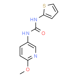 ChemSpider 2D Image | 1-(6-Methoxy-3-pyridinyl)-3-(2-thienyl)urea | C11H11N3O2S