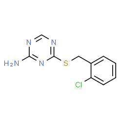 ChemSpider 2D Image | 4-[(2-Chlorobenzyl)sulfanyl]-1,3,5-triazin-2-amine | C10H9ClN4S