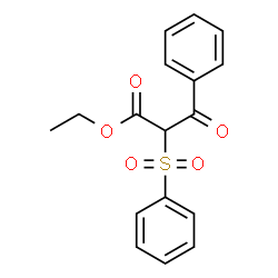 ChemSpider 2D Image | Ethyl 3-oxo-3-phenyl-2-(phenylsulfonyl)propanoate | C17H16O5S
