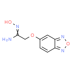 ChemSpider 2D Image | 2-(2,1,3-BENZOXADIAZOL-5-YLOXY)-N-HYDROXYETHANIMIDAMIDE | C8H8N4O3