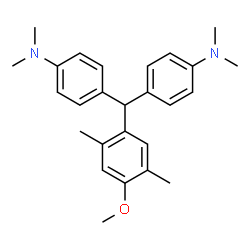 ChemSpider 2D Image | 4,4'-[(4-Methoxy-2,5-dimethylphenyl)methylene]bis(N,N-dimethylaniline) | C26H32N2O