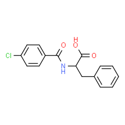 ChemSpider 2D Image | N-(4-Chlorobenzoyl)phenylalanine | C16H14ClNO3