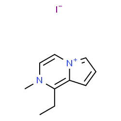 ChemSpider 2D Image | 1-Ethyl-2-methyl-2H-pyrrolo[1,2-a]pyrazin-5-ium iodide | C10H13IN2