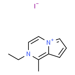 ChemSpider 2D Image | 2-Ethyl-1-methyl-2H-pyrrolo[1,2-a]pyrazin-5-ium iodide | C10H13IN2