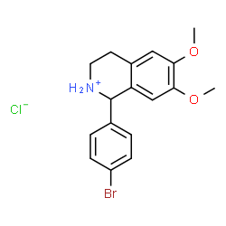 ChemSpider 2D Image | 1-(4-Bromophenyl)-6,7-dimethoxy-1,2,3,4-tetrahydroisoquinolinium chloride | C17H19BrClNO2