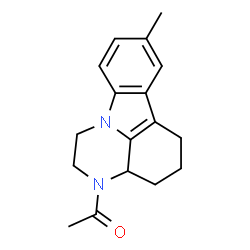 ChemSpider 2D Image | 1-(8-Methyl-1,2,3a,4,5,6-hexahydro-pyrazino[3,2,1-jk]carbazol-3-yl)-ethanone | C17H20N2O