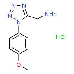ChemSpider 2D Image | 1-[1-(4-Methoxyphenyl)-1H-tetrazol-5-yl]methanamine hydrochloride (1:1) | C9H12ClN5O