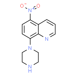 ChemSpider 2D Image | 5-Nitro-8-(1-piperazinyl)quinoline | C13H14N4O2