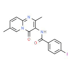 ChemSpider 2D Image | N-(2,7-Dimethyl-4-oxo-4H-pyrido[1,2-a]pyrimidin-3-yl)-4-iodobenzamide | C17H14IN3O2
