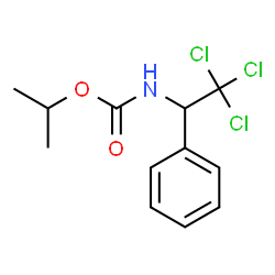 ChemSpider 2D Image | Isopropyl (2,2,2-trichloro-1-phenylethyl)carbamate | C12H14Cl3NO2