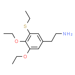 ChemSpider 2D Image | 2-[3,4-Diethoxy-5-(ethylsulfanyl)phenyl]ethanamine | C14H23NO2S
