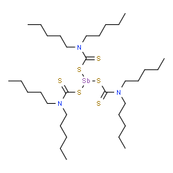 ChemSpider 2D Image | Antimony diamyldithiocarbamate | C33H66N3S6Sb
