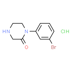 ChemSpider 2D Image | 1-(3-Bromephenyl)-piperazin-2-one HCl | C10H12BrClN2O
