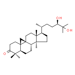 ChemSpider 2D Image | (9b,24R)-24,25-dihydroxy-9,19-cyclolanostan-3-one | C30H50O3