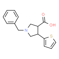 ChemSpider 2D Image | 1-Benzyl-4-(2-thienyl)-3-pyrrolidinecarboxylic acid | C16H17NO2S