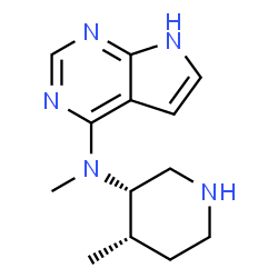 ChemSpider 2D Image | N-Methyl-N-[(3S,4S)-4-methylpiperidin-3-yl]-1H-pyrrolo[2,3-d]pyrimidin-4-amin | C13H19N5