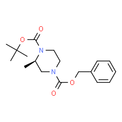 ChemSpider 2D Image | (R)-1-Boc-4-Cbz-2-methylpiperazine | C18H26N2O4