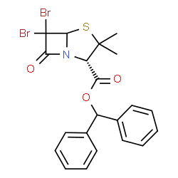 ChemSpider 2D Image | Benzyl 6,6-dibromopenicillanate | C21H19Br2NO3S