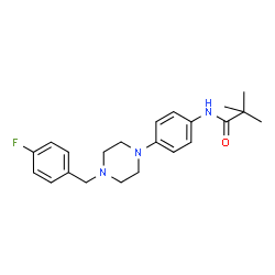 ChemSpider 2D Image | N-{4-[4-(4-Fluorobenzyl)-1-piperazinyl]phenyl}-2,2-dimethylpropanamide | C22H28FN3O