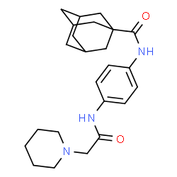 ChemSpider 2D Image | N-{4-[(1-Piperidinylacetyl)amino]phenyl}-1-adamantanecarboxamide | C24H33N3O2