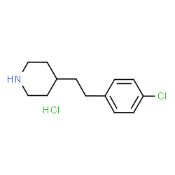 ChemSpider 2D Image | 4-[2-(4-Chlorophenyl)ethyl]piperidine hydrochloride (1:1) | C13H19Cl2N