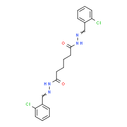 ChemSpider 2D Image | N'~1~,N'~6~-Bis(2-chlorobenzylidene)hexanedihydrazide | C20H20Cl2N4O2