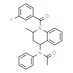 ChemSpider 2D Image | N-[1-(3-Fluorobenzoyl)-2-methyl-1,2,3,4-tetrahydro-4-quinolinyl]-N-phenylacetamide | C25H23FN2O2