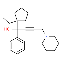 ChemSpider 2D Image | 1-(1-Ethylcyclopentyl)-1-phenyl-4-(1-piperidinyl)-2-butyn-1-ol | C22H31NO