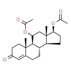 ChemSpider 2D Image | 11?-hydroxytestosterone diacetate | C23H32O5
