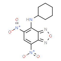 ChemSpider 2D Image | N-Cyclohexyl-5,7-dinitro-2,1,3-benzoxadiazol-4-amine | C12H13N5O5