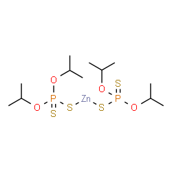 ChemSpider 2D Image | Zinc bis(O,O-diisopropyl phosphorodithioate) | C12H28O4P2S4Zn