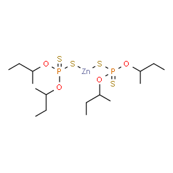ChemSpider 2D Image | Zinc bis(O,O-di-sec-butyl phosphorodithioate) | C16H36O4P2S4Zn