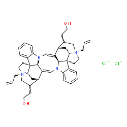 ChemSpider 2D Image | (1R,9Z,11S,13S,14R,17R,25Z,27S,30R,33S,35S,38S)-14,30-Diallyl-28,37-bis(2-hydroxyethylidene)-8,24-diaza-14,30-diazoniaundecacyclo[25.5.2.2~11,14~.1~1,8~.1~10,17~.0~2,7~.0~13,17~.0~18,23~.0~24,35~.0~26
,38~.0~30,33~]octatriaconta-2,4,6,9,18,20,22,25-octaene dichloride | C44H50Cl2N4O2