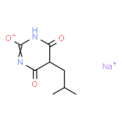 ChemSpider 2D Image | Sodium 5-isobutyl-4,6-dioxo-1,4,5,6-tetrahydro-2-pyrimidinolate | C8H11N2NaO3