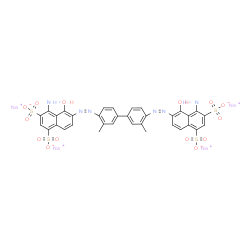 ChemSpider 2D Image | Tetrasodium 6,6'-[(3,3'-dimethyl-4,4'-biphenyldiyl)di(Z)-2,1-diazenediyl]bis(4-amino-5-hydroxy-1,3-naphthalenedisulfonate) | C34H24N6Na4O14S4