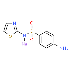 ChemSpider 2D Image | Sodium [(4-aminophenyl)sulfonyl](1,3-thiazol-2-yl)azanide | C9H8N3NaO2S2