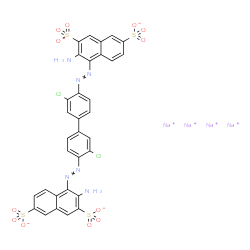 ChemSpider 2D Image | Tetrasodium 4,4'-[(3,3'-dichloro-4,4'-biphenyldiyl)di-2,1-diazenediyl]bis(3-amino-2,7-naphthalenedisulfonate) | C32H18Cl2N6Na4O12S4