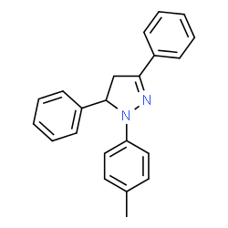 ChemSpider 2D Image | 1-(4-methylphenyl)-3,5-diphenyl-4,5-dihydropyrazole | C22H20N2