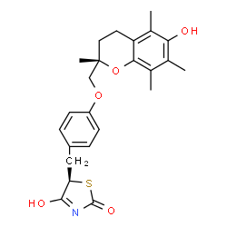 ChemSpider 2D Image | (2S,5R)-(+/-)-troglitazone | C24H27NO5S