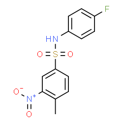 ChemSpider 2D Image | N-(4-Fluorophenyl)-4-methyl-3-nitrobenzenesulfonamide | C13H11FN2O4S