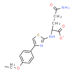 ChemSpider 2D Image | 5-Amino-2-{[4-(4-ethoxyphenyl)-1,3-thiazol-2-yl]amino}-5-oxopentanoate | C16H18N3O4S