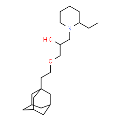 ChemSpider 2D Image | 1-[2-(Adamantan-1-yl)ethoxy]-3-(2-ethyl-1-piperidinyl)-2-propanol | C22H39NO2