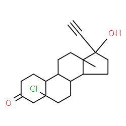 ChemSpider 2D Image | 5-Chloro-17-hydroxy-19-norpregn-20-yn-3-one | C20H27ClO2