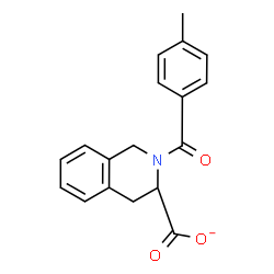 ChemSpider 2D Image | 2-(4-Methylbenzoyl)-1,2,3,4-tetrahydro-3-isoquinolinecarboxylate | C18H16NO3